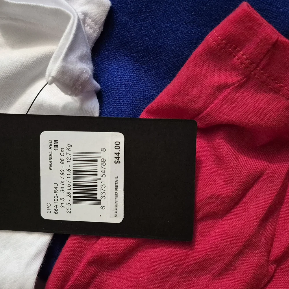 NEW Converse All Star Infant 18 Months Red Lightweight Hoodie & Blue Joggers
